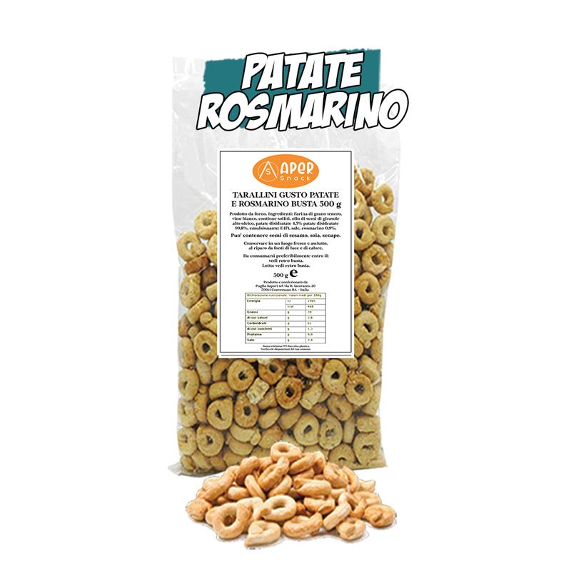 Busta Taralli Patate e Rosmarino Gr.500