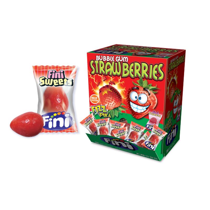 Fini Bubble Gum Strawberry Gr.5 Pz.200