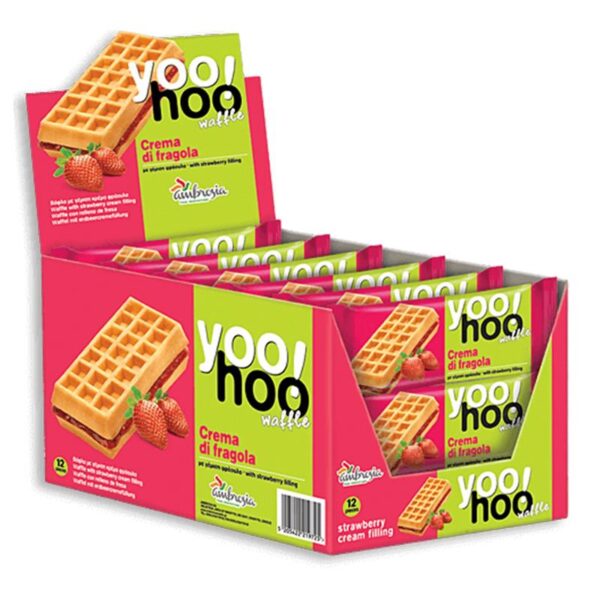 Yoo hoo Waffle Con Crema Alla Fragola Gr.50 Pz.12