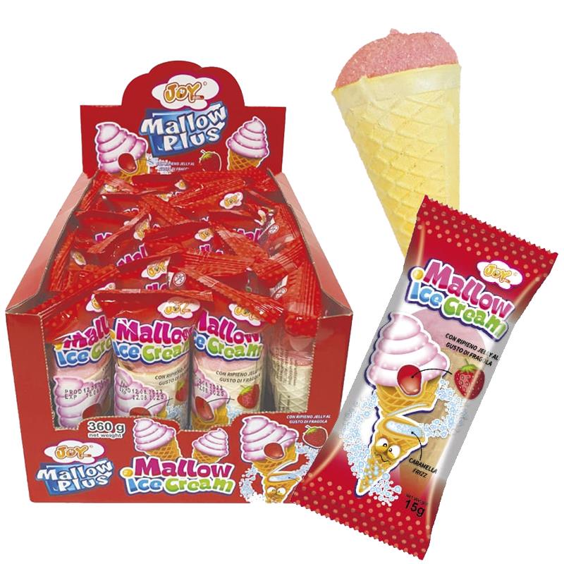 Mallow Ice Cream Fragola Gr.15 Pz.24