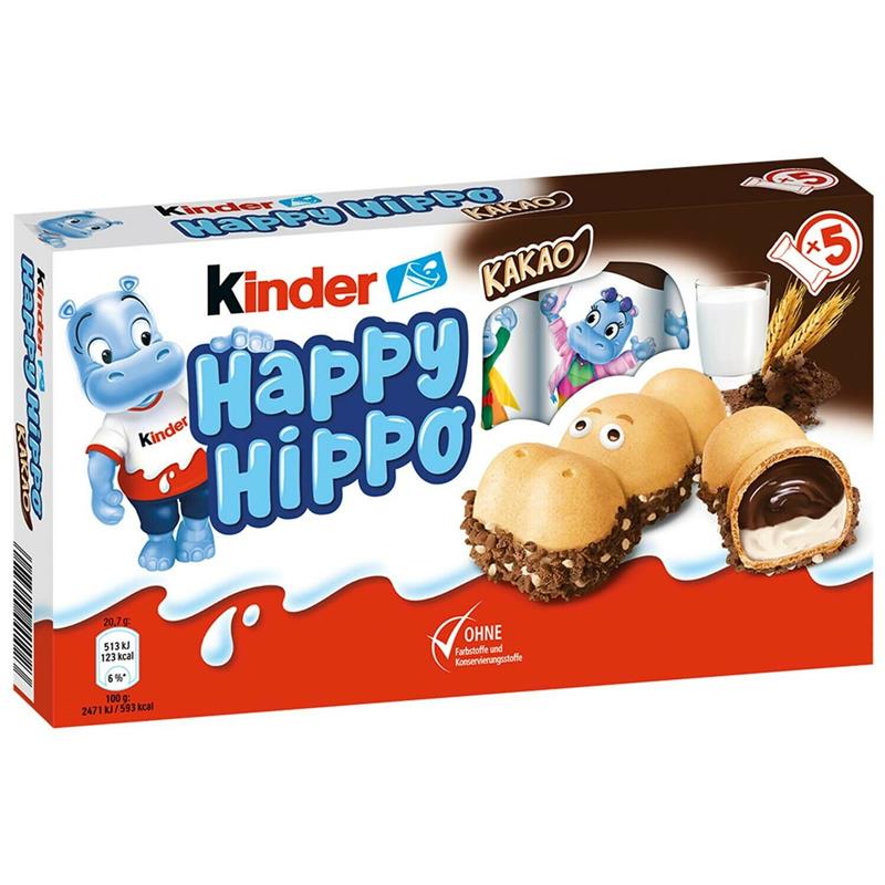 Kinder Happy Hippo Cacao Gr.20,7 Pz.5